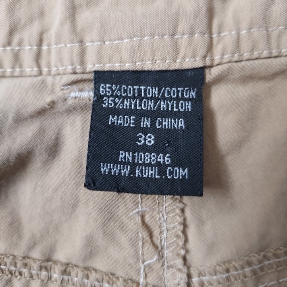 Kuhl Utility Shorts Men's 38 X 10" Khaki Brown‎ Pockets Hiking Outdoor - Picture 3 of 13